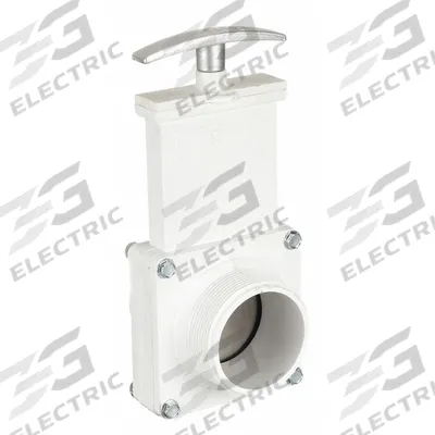 VALTERRA Gate Valve: 2 in Size, PVC, Rising, FIPS x MIPS, 40 psi CWP, Lever - Rising Stem PVC General Purpose Gate Valves