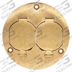 HUBBELL WIRING DEVICE-KELLEMS Floor Box Cover: Round, Gold, Brass, Brushed, 3 7/8 in Dia. x 1/8 in H (MPN S3925). Key specifications — Brand: HUBBELL WIRING DEVICE-KELLEMS; Color: Gold; Cover Shape: Round; Finish: Brushed; Material: Brass.