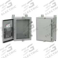HOFFMAN Enclosure: Steel, 36 in x 30 in x 12 in, NEMA 12/13/4, Solid Cover, Hinged (MPN A36H30DLP). Key specifications — Closure Method: Clamps; Brand: HOFFMAN; Knockouts: Not Included.