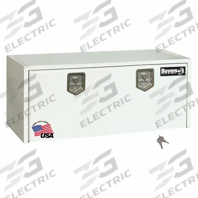 BUYERS PRODUCTS Underbody Truck Box: Underbody Truck Box, Single Drop-Down Door Door, White - Single Drop-Down Door Boxes