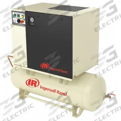 INGERSOLL RAND Rotary Screw Air Compressor: Horizontal, 10 hp, 36.1 cfm, 80 gal Tank, 200V AC (MPN UP6-10-125/80-200-3). Key specifications — attr48606: Three; attr48593: 200V AC; attr48578: INGERSOLL RAND; attr110305: Not Included.