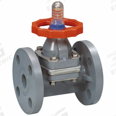 HAYWARD Diaphragm Valve: 2 1/2 in, CPVC, 2-Way, Flange x Flange, 150 psi Max Pressure (CWP) - CPVC Diaphragm Valves for Chemicals with Position Indicators