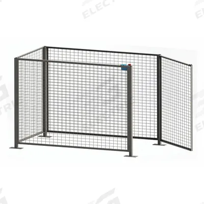 MORSE Drum Safety Enclosure: 52 in x 88 in x 63.25 in, 4 ft Door Opening Wd, Steel - Drum Roller Mixer Safety Enclosures