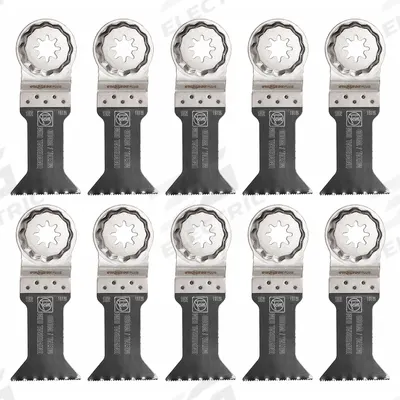 FEIN Oscillating Tool Blade: 1 3/4 in Blade Wd, 4 5/16 in Overall Lg, Bi-Metal - Starlock Plus Mounted Blades