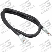 ROAD POWER Battery Cable with Lugs: Switch to Start Cable, 4 ga Wire Size, 32 in Overall Lg, Black (MPN SS32-4). Key specifications — Termination Type: Switch to Start Cable; Connection Type: Flattened Lug; Maximum Voltage: 12V; Wire Color: Black; Wire Size: 4 ga; Brand: ROAD POWER.