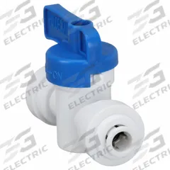 USA INDUSTRIALS Manual Two-Way Ball Valve: 1/4 in, Acetal, Straight, Push x Push, Std Port Ball Port (MPN ZUSA-VLV-73). Key specifications — Brand: USA INDUSTRIALS; Handle: Wedge.