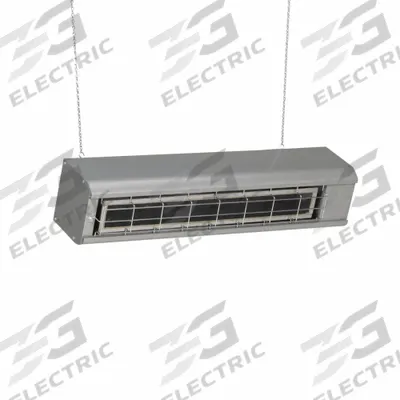 FOSTORIA Electric Infrared Heater: 1450 W Watt Output, 120V AC, 1 Phase, Hardwired - Indoor/Outdoor Suspended Infrared Radiant Electric Ceiling Heaters