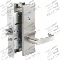 PDQ Door Lockset: Storeroom Lever Locksets, Stainless Steel, ADA Compliant, LFIC (MPN MR115PJEW630RHCLDSCC). Key specifications — Ligature Resistance: Not Ligature-Resistant; Brand: PDQ; Lockset Function ANSI Code: F07; Visual Indicator Message: No Message; Lockset Style: Philadelphia; ADA Compliant: Yes; Finish: Satin Stainless Steel : Stainless Steel.
