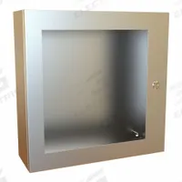 HAMMOND Electrical Enclosure: Stainless Steel, 20 in x 20 in x 6 in, NEMA 12/13/3R/4/4X, Hinged (MPN EN4SD20206WSS). Key specifications — Brand: HAMMOND; Closure Method: 1/4-Turn Latch; Enclosure Material: Stainless Steel; Knockouts: Not Included.