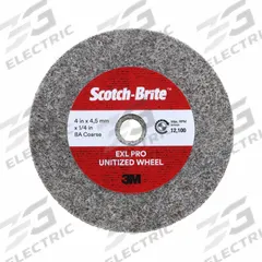 SCOTCH-BRITE Unitized Wheel: 8 in Dia x 3/16 in W, 1 in Arbor Hole, Aluminum Oxide, Coarse, Hard (8) (MPN 7100136383). Key specifications — Series: XL-UW; Brand: SCOTCH-BRITE.