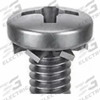 SEMS Screw: External Tooth, #10-24 Thread Size, 3/8 in Lg, Stainless Steel, Passivated, Pan, 25 PK (MPN 1-PPE-10C-37). Key specifications — Drive Size: #2.