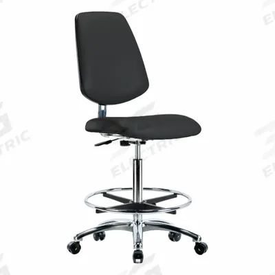 APPROVED VENDOR ESD/Cleanroom Task Chair: Vinyl, Armless, Ht Range 25 3/4 in to 35 1/2 in - Vinyl ESD & Cleanroom Chairs