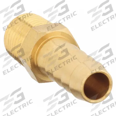 APPROVED VENDOR Barbed Hose Fitting: For 3/8 in Hose I.D., Hose Barb x NPT, Male x Male - Brass Multipurpose (Air, Water, Chemical) Rigid Barbed Hose Fittings