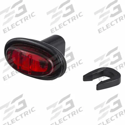 GROTE MicroNova LED Clearance Marker Light: Clearance Light, LED, Oval, Red, Grommet - Clearance Lights