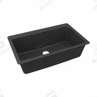 ELKAY Sink: 33 in Overall Lg, 20 7/8 in Overall Wd, 9 1/2 in Bowl Dp, 30 1/4 in Bowl Lg, 1 Bowls (MPN ELGR13322MB0). Key specifications — Brand: ELKAY; Color Family: Black.