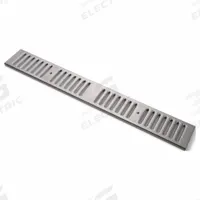 ZURN Grate: A, Rectangular, Slotted, 5 3/8 in Overall Wd, 40 in Overall Lg, 3/4 in Overall Ht, Gray (MPN P6-FS). Key specifications — Color: Gray; Brand: ZURN; Finish: Unfinished; Grate Surface Type: Slotted.