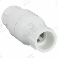 DAYTON Spring Check Valve: Inline Valve Body, 3/4 in Pipe Size, Socket x Socket, PVC, Female, Socket (MPN 4RG71). Key specifications — Brand: DAYTON; Poppet Material: Stainless Steel.