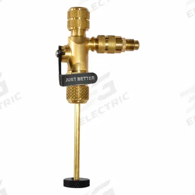 JB INDUSTRIES Valve Core Remover: 3 1/4 in Lg, Brass, 1/4 in Male SAE - Refrigeration Valve Core Removers