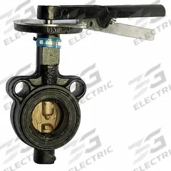 MILWAUKEE VALVE Butterfly Valve: 8 in Pipe Size, Concentric, 250 psi Max. Pressure (CWP), Wafer, FKM (MPN HW234V). Key specifications — Brand: MILWAUKEE VALVE; Handle Type: Lever; Disc Material: CF8M Stainless Steel.