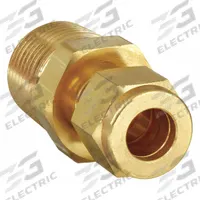 PARKER Compression Fitting Adapter: 5/8 in OD x 3/8 in Pipe Size, Compression x MNPT, Brass (MPN 10-6 FBZ-B). Key specifications — attr1196838: CPI™; attr1196811: PARKER; attr1196829: CPI(TM).