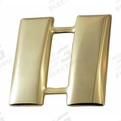 HEROS PRIDE Metal Rank Insignia: Capt. Bars - Smooth, 1 in, Gold, Metal, Pin and Safety Catch - Metallic Insignia