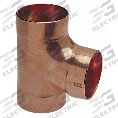 NIBCO Sweat Fitting Tee: 1 1/4 in CTS x 1 1/4 in CTS x 1 1/4 in CTS, Cup x Cup x Cup - Drain, Waste & Vent Wrot Copper & Bronze Tube Fittings