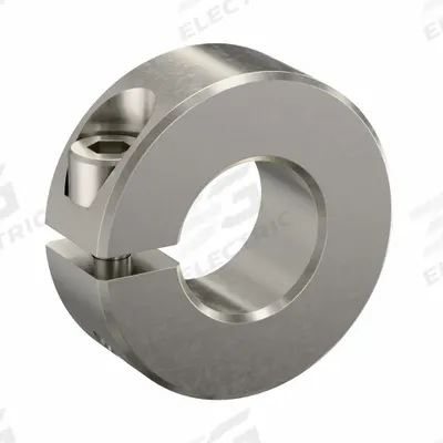 RULAND MANUFACTURING Shaft Collar: 1-Piece, Inch, Round, Clamp-On, 7/16 in Bore Dia - Stainless Steel Shaft Collars