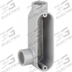 Conduit Outlet Body: Aluminum, 1/2 in Trade Size, LL Body, 4.3 cu in Body Capacity, Threaded Hub (MPN LL050). Key specifications — Finish: Powder Coated; For Use With: RMC; Brand: RACO; Hub Style: Threaded.