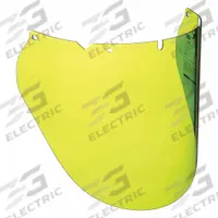 MSA Visor: 9 1/4 in Overall Ht, 0.07 in Overall Thick, Green, Polycarbonate (MPN 10115847). Key specifications — Material: Polycarbonate; Brand: MSA.