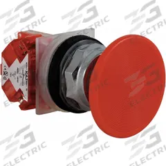 SCHNEIDER Mushroom Head Push Button: Non-Illuminated, Mushroom Head Profile, Non-Metallic, 30 mm (MPN 9001KR25RH6). Key specifications — Brand: SCHNEIDER; Action: Momentary; Series: 9001K; Push Button Material Type: Non-Metallic.