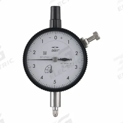 MITUTOYO Calibrated Indicator: 0 in to 0.025 in, Inch, 0.0001 in - Dial Test Indicators - Horizontal & Tilted-Face Styles