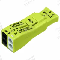 WAGO Ballast Disconnects: 2 Pole, 18 AWG – 12 AWG Ballast Side, 18 AWG – 12 AWG Line Side (MPN 873-902). Key specifications — attr1307816: Push-In; attr1307821: 873-902; attr1307826: WAGO; attr1307800: Male/Female; attr1307804: Copper; attr1307817: Plug to Socket; attr1307819: 18 AWG; attr1307820: 12 AWG.