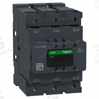 SCHNEIDER ELECTRIC IEC Contactor: Non-Reversing, 3 Poles, 3NO Contacts, 115 A, 240V AC/480V AC Coil (MPN LC1D115A6LSE). Key specifications — Brand: SCHNEIDER; Integrated Surge Suppression: Yes.
