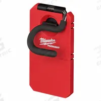 MILWAUKEE PACKOUT S-Hook: 3 13/16 in D x 2 3/4 in H x 7 3/16 in L, Metal/Polymer, Black/Red (MPN 48-22-8333). Key specifications — attr1120130: MILWAUKEE; attr1120217: Polymer; attr1120218: Black.