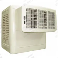DAYTON Window Evaporative Cooler: 1,000 sq ft – 1,400 sq ft, 6.3 gal Water Capacity, 1/8 hp HP (MPN 4RNN8). Key specifications — Number of Speeds: 2; Brand: DAYTON.