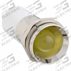 APPROVED VENDOR Protruding Panel Light: 16 mm Panel Mounting Hole Dia, LED, Yellow, Protruding Head (MPN 24M158). Key specifications — Brand: APPROVED VENDOR; Electrical Connection: 0.11 Male Quick Disconnect.