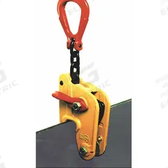 TRACTEL Plate Clamp: Plate Clamp, 9,921 lb Working Load Limit, Vertical & Horizontal, Auto, Auto (MPN 50358). Key specifications — Attachment Type: Load Ring with Chain; Brand: TRACTEL; Material: Steel.