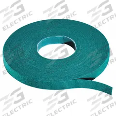 RIP-TIE Hook-and-Loop Cable Tie Roll: 75 ft Lg, 0.75 in Wd, 50 lb Tensile Strength, Green (MPN W-75-MRL-GN). Key specifications — Color: Green; Material: Polyethylene; Brand: RIP-TIE.