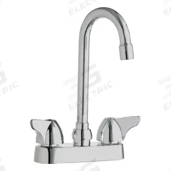 CHICAGO FAUCETS Gooseneck Bathroom Faucet: 1895, Cast Brass, Polished Chrome Finish, Centerset, NPSM (MPN 1895-ABCP). Key specifications — Includes: Mounting Hardware; Brand: CHICAGO FAUCETS; Series: 1895.