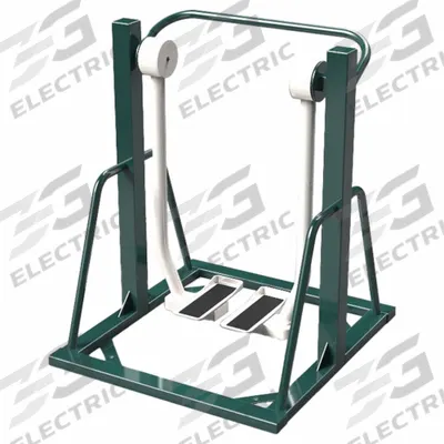 TRIACTIVE USA Air Walker: 48 in Overall Ht, 37 in Overall Lg, 37 in Overall Wd, Green/Beige - Outdoor Fitness Stations