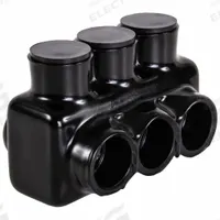 POLARIS Multitap Connector: 3 Port, Single-Sided Entry, 6 AWG – 3/0 AWG Wire Size, Black (MPN IPL3/0-3B). Key specifications — Body Material: Aluminum; Brand: POLARIS.