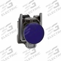 SCHNEIDER ELECTRIC Pilot Light: 22 mm Panel Mounting Size, Blue, LED, XB4 Series (MPN XB4BVG6). Key specifications — Series: XB4; Brand: SCHNEIDER; Includes Push-To-Test: No Push-To-Test Included.