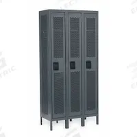 APPROVED VENDOR Wardrobe Locker: 36 in x 18 in x 78 in, Ventilated, 1 Tiers, 3 Units Wide, Gray (MPN 2HFL2). Key specifications — Brand: APPROVED VENDOR; Locker Color: Gray; Door Type: Ventilated; Locker Material: Steel; Assembled: Unassembled; Number Plate Included: No.