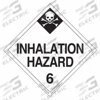 LABELMASTER Inhalation Hazard Placard: Inhalation Hazard 6, 10 3/4 in x 10 3/4 in, Vinyl, 25 PK (MPN Z-PV29). Key specifications — Brand: LABELMASTER; Message: Inhalation Hazard 6.