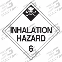 LABELMASTER Inhalation Hazard Placard: Inhalation Hazard 6, 10 3/4 in x 10 3/4 in, Vinyl, 25 PK (MPN Z-PV29). Key specifications — Brand: LABELMASTER; Message: Inhalation Hazard 6.