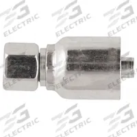 PARKER Hydraulic Crimp Fitting: Steel x Steel, Straight, -4 For Hose Dash Size, Female x Genderless (MPN 1C343-6-4). Key specifications — Fitting Gender: Female x Genderless; Fitting Connection Type: Metric x Crimp; Brand: PARKER; Thread Size: M12-1.5; For Hose Dash Size: -4.
