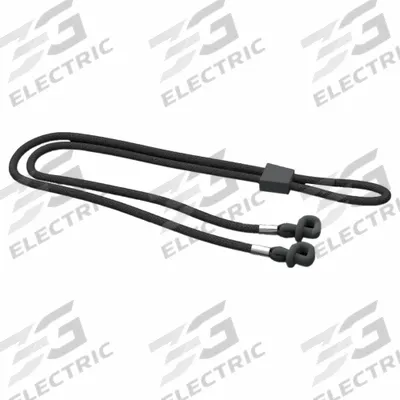 EDGE EYEWEAR Eyewear Retainer: Solid, 7 in Overall Lg, Black - Lanyards for Standard Safety Glasses