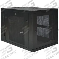 TRIPP LITE Rack Enclosure: 12 Rack Units, 25 in x 23 5/8 in x 33 1/2 in, Wall Mount, Steel (MPN SRW12US33). Key specifications — Brand: TRIPP LITE; Includes: (2) Keys; Material: Steel; Features_Broad: Hinged Back.
