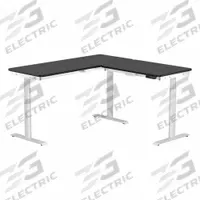 VERSADESK Standing Desk: Black, Wood, 60 in Overall Wd, 60 in Overall Dp, 45 1/2 in Max Desktop Ht (MPN VT1296060-03-01). Key specifications — attr989930: White; attr989931: Laminate; attr989903: VERSADESK; attr989914: Black; attr989916: Wood.