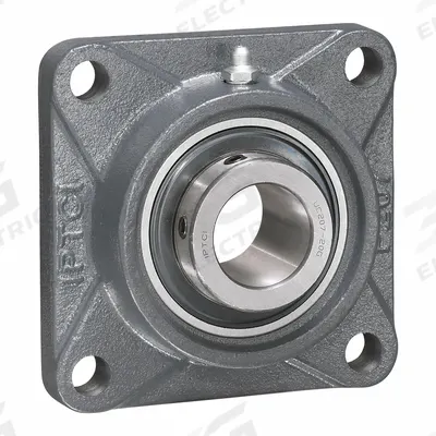 IPTCI BEARINGS Flange Mount Bearings: Radial Ball, 3/4 in Bore, Set Screws, 3 3/8 in Lg - High-Temperature Food-Grade Flange-Mount Ball Bearings